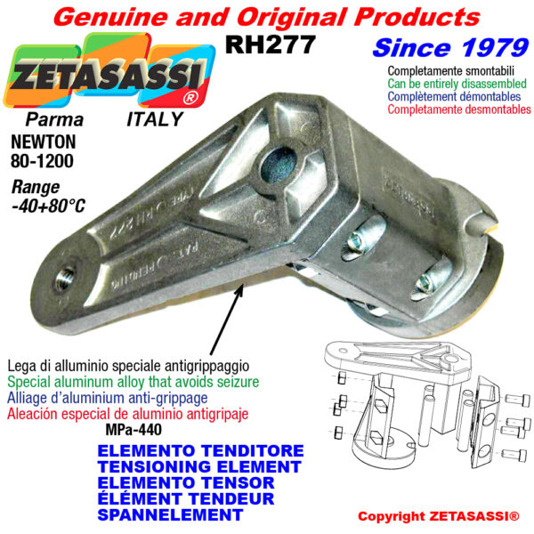 ELEMENTO TENSOR RH277 con agujero o rosca ZETASASSI RH277M16