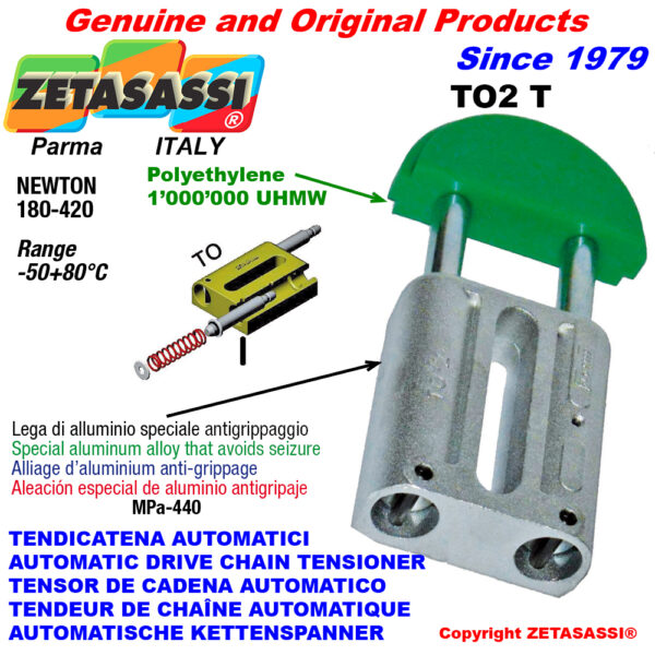 TENSOR DE CADENA AUTOMATICO LINEAL TO2 cabeza redonda ZETASASSI TO2TASA60T