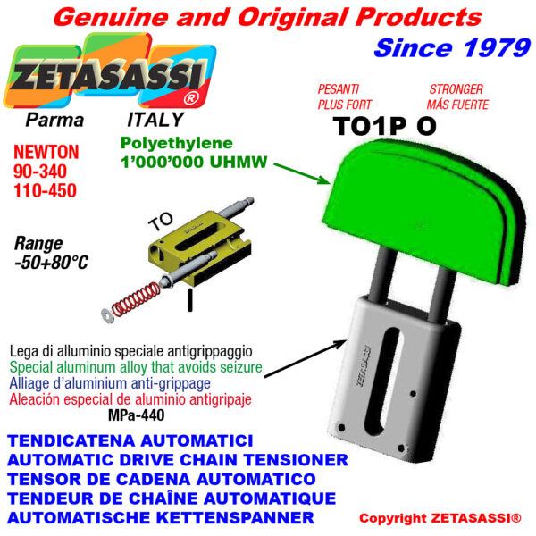 TENSOR DE CADENA AUTOMATICO LINEAL TO1-P MÁS FUERTE cabeza oval ZETASASSI TO1PO112S