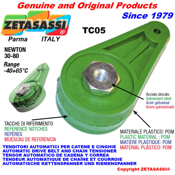 TENSOR AUTOMÁTICO ROTATIVO TC05 con agujero o rosca ZETASASSI TC05M12