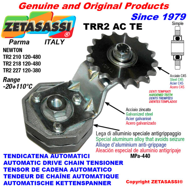TENSOR DE CADENA ROTATIVO TRR2ACTE con piñon tensor endurecido ACTE ZETASASSI TRR2227AC1STE