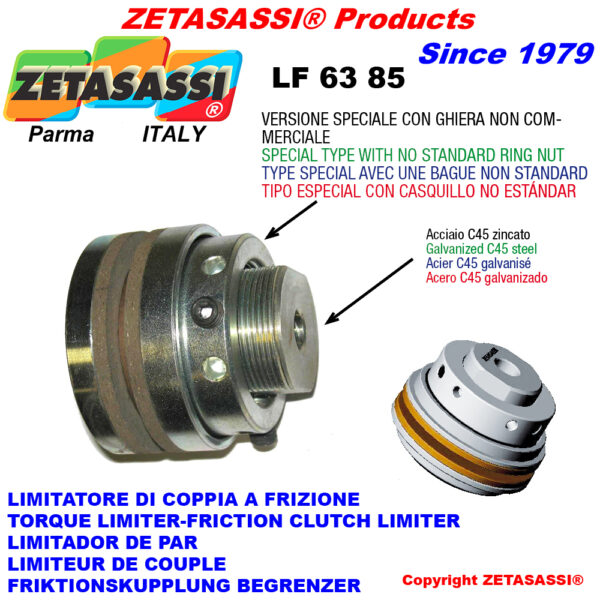 LIMITADOR DE PAR CON ABRAZADERA ESPECIAL "LF 63-85" ZETASASSI LF85