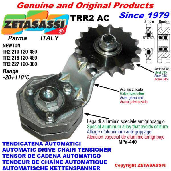 TENSOR DE CADENA ROTATIVO TRR2AC con piñon tensor AC ZETASASSI TRR2227AC134S
