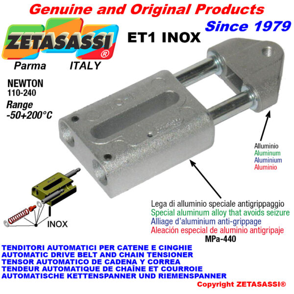 TENSOR AUTOMATICO LINEAL ET1 INOX con cabeza roscada ZETASASSI ET1M16INOX