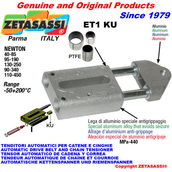 TENSOR AUTOMATICO LINEAL ET1 KU con cabeza roscada (casquillos PTFE) ZETASASSI ET1M16450KU