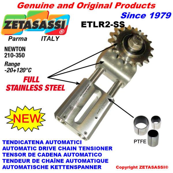 TENSOR DE CADENA AUTOMATICO LINEAL AUTOMATICO LINEAL completamente de acero inoxidable ETLR2-SS ZETASASSI ETLR2AC1S-SS