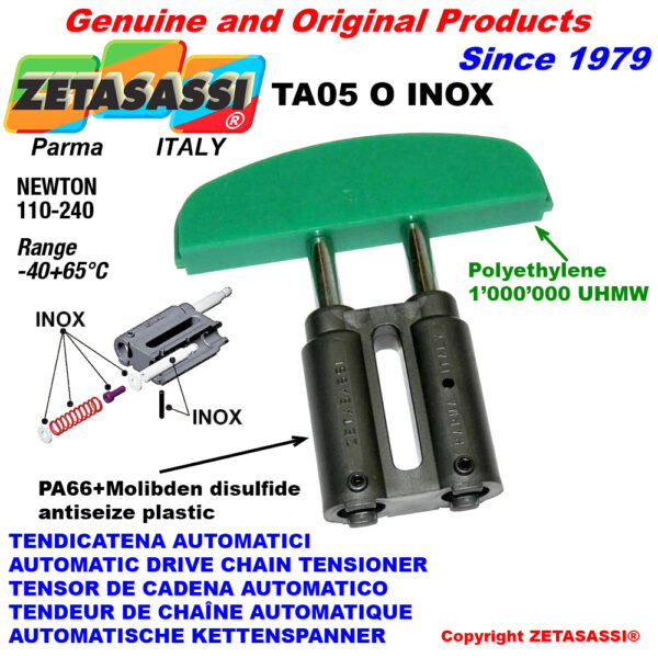 TENSOR DE CADENA TA05 INOX cabeza a arco oval ZETASASSI TA05OASA40DINOX