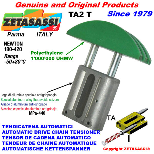 TENSOR DE CADENA AUTOMATICO LINEAL TA2 cabeza a arco redondo ZETASASSI TA2TASA60T