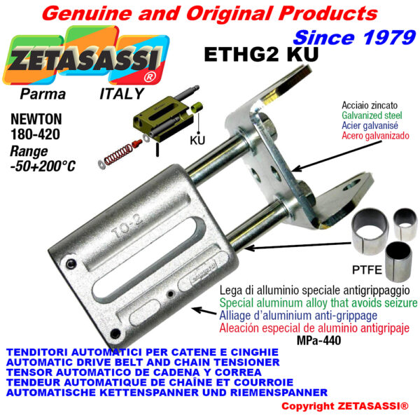 TENSOR AUTOMATICO LINEAL ETHG2 KU con horquilla (casquillos PTFE) ZETASASSI ETHG2PKU