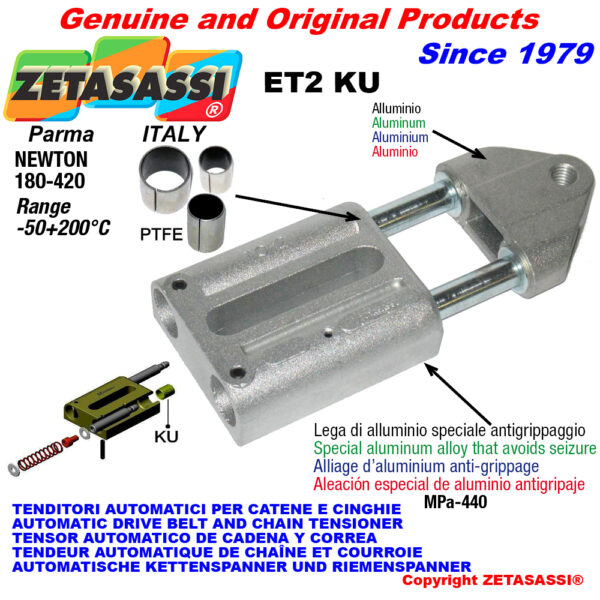 TENSOR AUTOMATICO LINEALTENSOR AUTOMATICO LINEAL ET2 KU con cabeza roscada (casquillos PTFE) ZETASASSI ET2M16KU