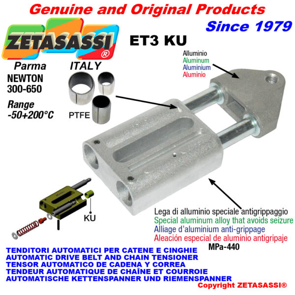 TENSOR AUTOMATICO LINEAL ET3 KU con cabeza roscada (casquillos PTFE) ZETASASSI ET3M16KU