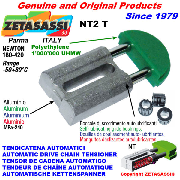 TENSOR DE CADENA AUTOMATICO LINEAL NT2 cabeza redonda ZETASASSI NT2TASA60T