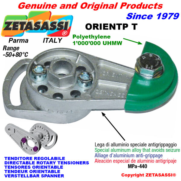 TENSOR DE CADENA ORIENTABLE ORIENTP con patin tensor cadena cabeza redonda ZETASASSI ORIENTPTASA120D