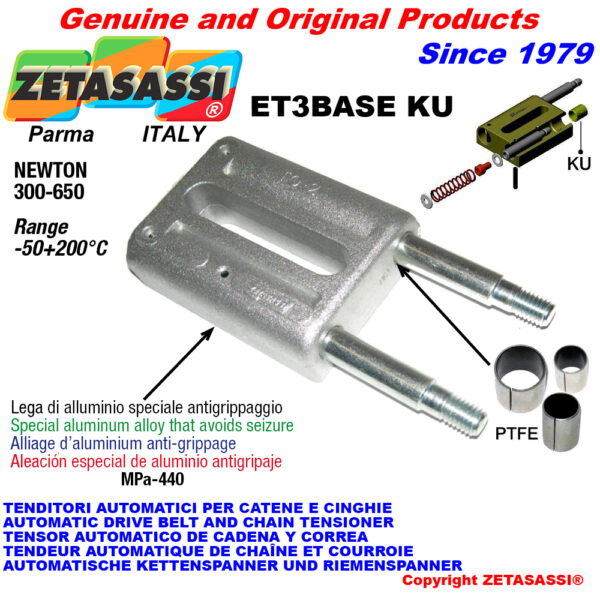 TENSOR AUTOMATICO LINEAL ET3 BASE KU sin cabeza (casquillos PTFE) ZETASASSI ET3BASEKU