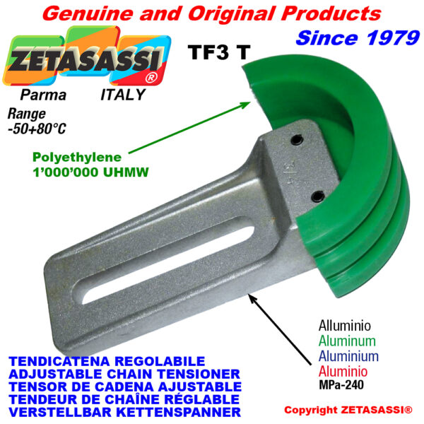 TENSOR DE CADENA AJUSTABLE TF3 con patin tensor cadena cabeza redonda ZETASASSI TF3TASA120D