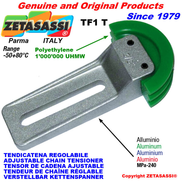 TENSOR DE CADENA AJUSTABLE TF1 con patin tensor cadena cabeza redonda ZETASASSI TF1TASA40T