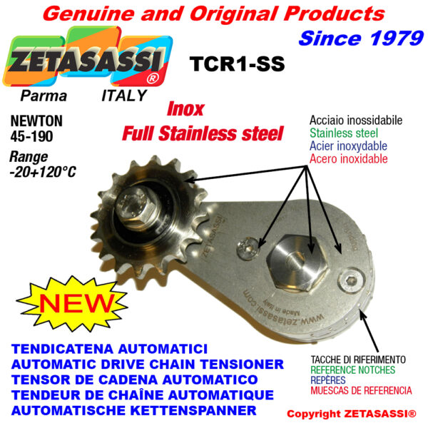 TENSOR TCR1-SS con piñon AC INOX ZETASASSI TCR1AC1S-SS
