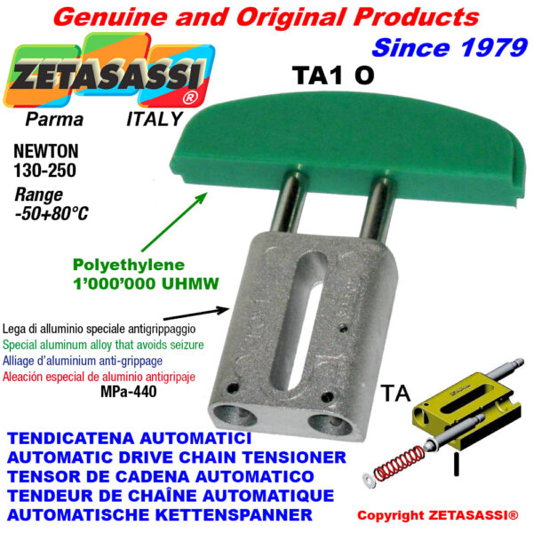 TENSOR DE CADENA AUTOMATICO LINEAL TA1 cabeza a arco oval ZETASASSI TA1OASA40D