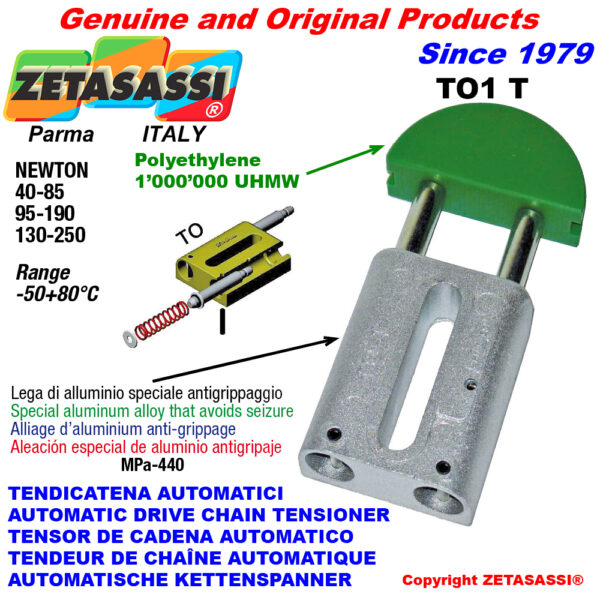 TENSOR DE CADENA AUTOMATICO LINEAL TO1 cabeza redonda ZETASASSI TO1TASA40T190