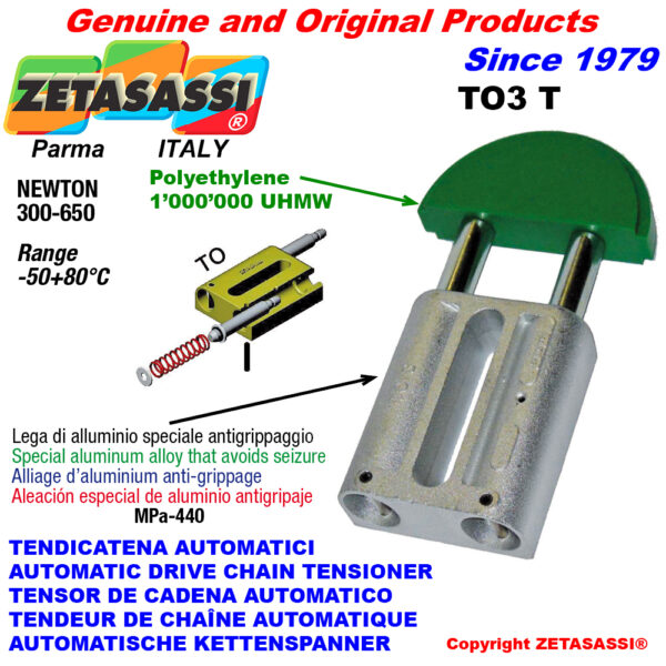 TENSOR DE CADENA AUTOMATICO LINEAL TO3 cabeza redonda ZETASASSI TO3TASA120D