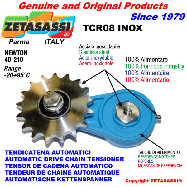TENSOR TCR08INOX con piñon AC INOX ZETASASSI TCR08AC1SINOX