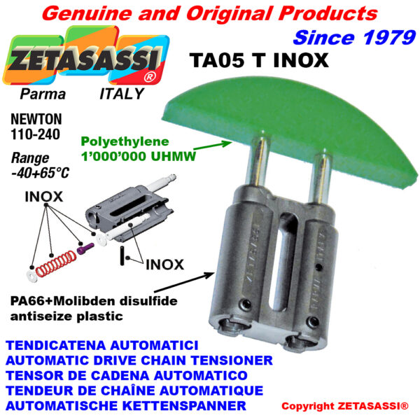 TENSOR DE CADENA TA05 INOX cabeza a arco redondo ZETASASSI TA05TASA40TINOX