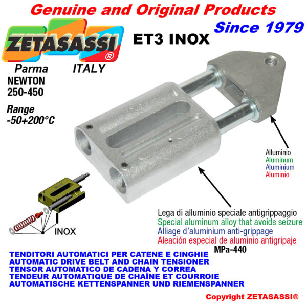 TENSOR AUTOMATICO LINEAL ET3 INOX con cabeza roscada ZETASASSI ET3M16INOX