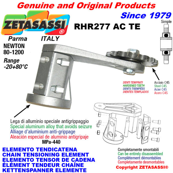ELEMENTO TENSOR DE CADENA RHR277ACTE con piñon tensor endurecido ACTE ZETASASSI RHR277AC1STE
