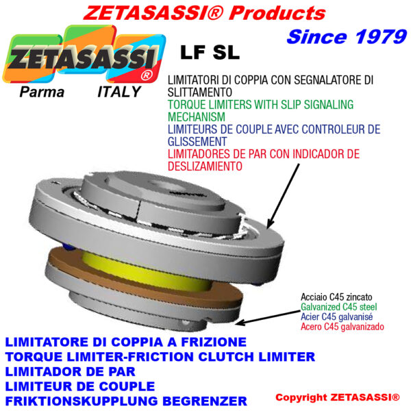 LIMITADOR DE PAR CON INDICADOR DE DESLIZAMIENTO "LFSL" ZETASASSI LFSL170