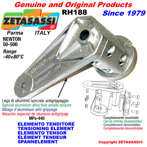 ELEMENTO TENSOR RH188 con agujero o rosca ZETASASSI RH188M12