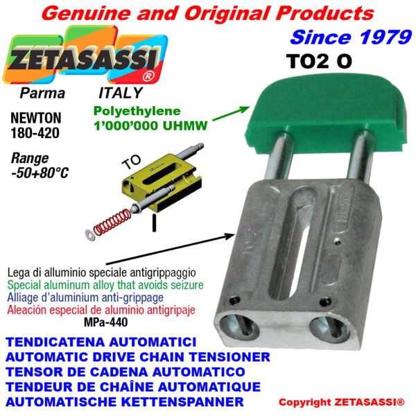 TENSOR DE CADENA AUTOMATICO LINEAL TO2 cabeza oval ZETASASSI TO2OASA60S